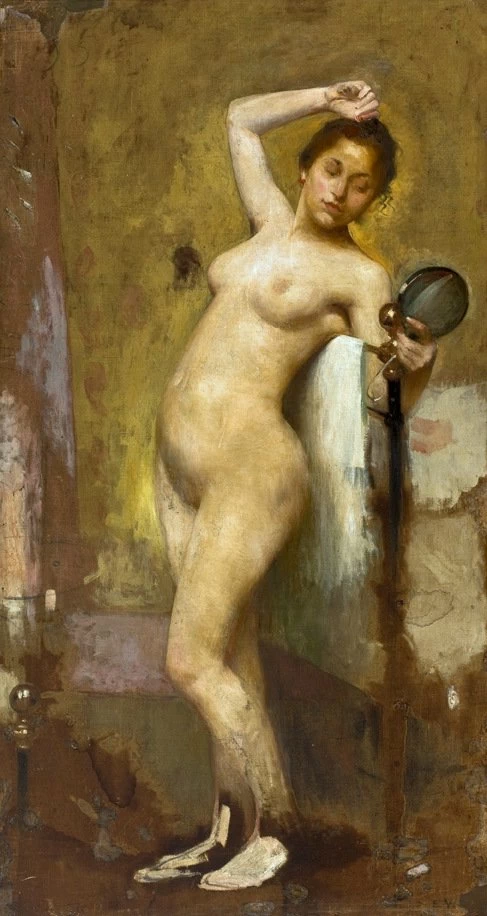 Nudo con specchio
